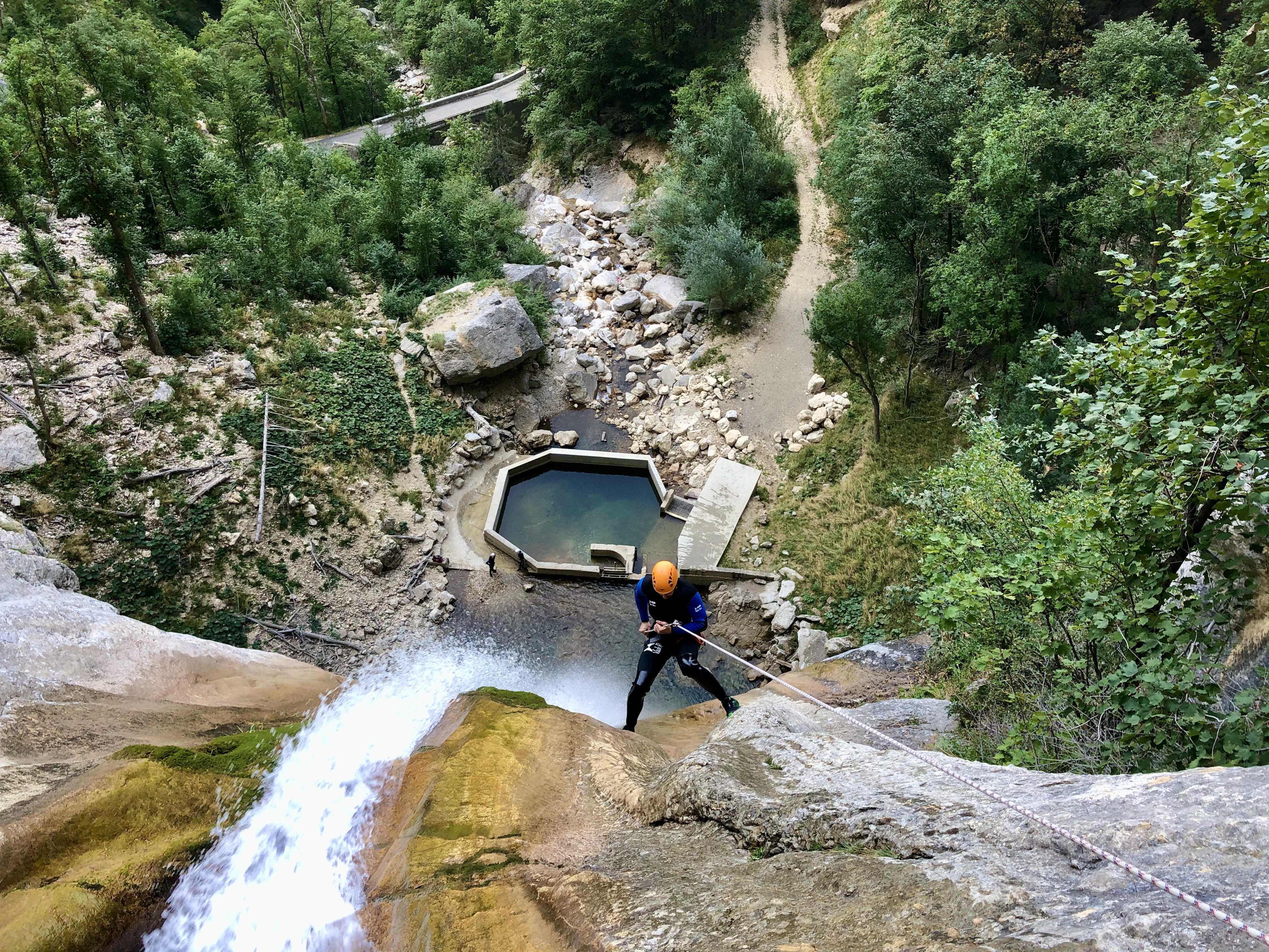 Zoom sur la partie haute du canyon des Ecouges